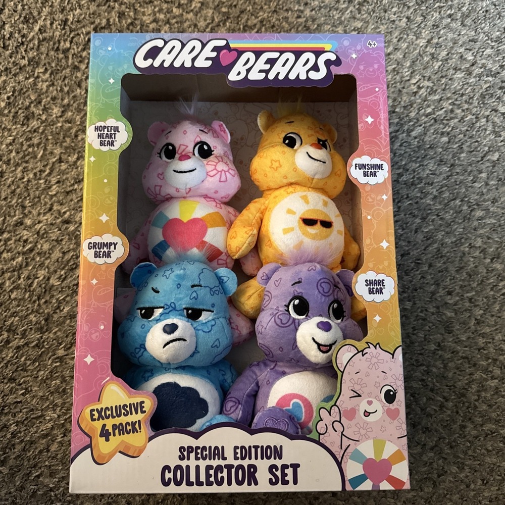 Care Bears Special Edition 4 Pack Collector Set Brand New